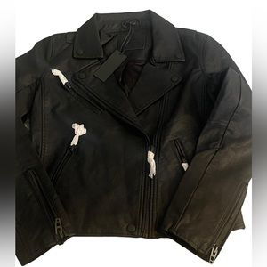 NWT Blank NYC Black Faux leather Moto Jacket
